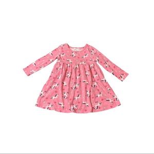 Forever Me Girls S 3t Long Sleeve Unicorn print Dress